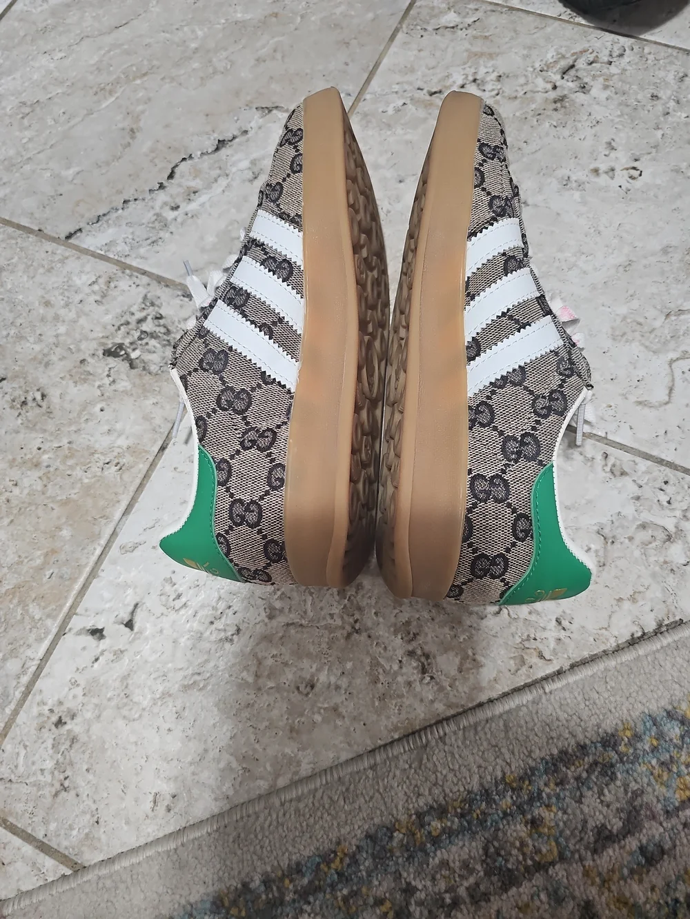 adidas x Gucci Gazelle Beige GG Monogram Size 7 - Picture 13 of 15